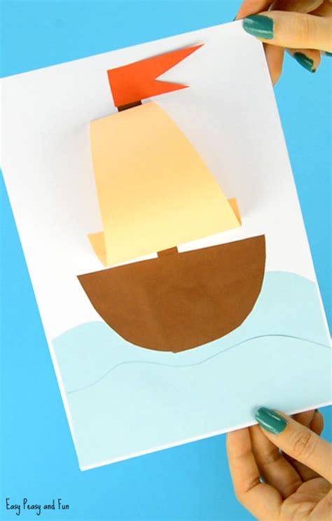 Simple Paper Boat Craft Easy Peasy And Fun