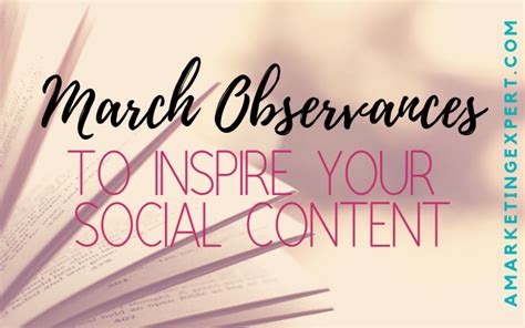 March Observances To Inspire Your Author Marketing And Social Content