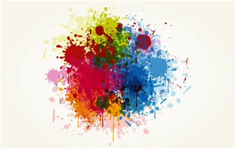 Grunge Colorful Splashing Vector Illustration Free Clipart Download