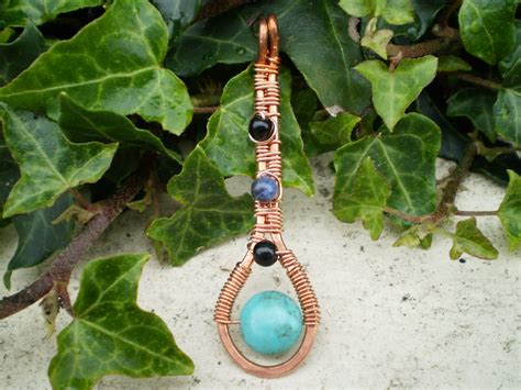 Turquoise Onyx Sodalite And Copper Pendant Natalia Bianco Flickr