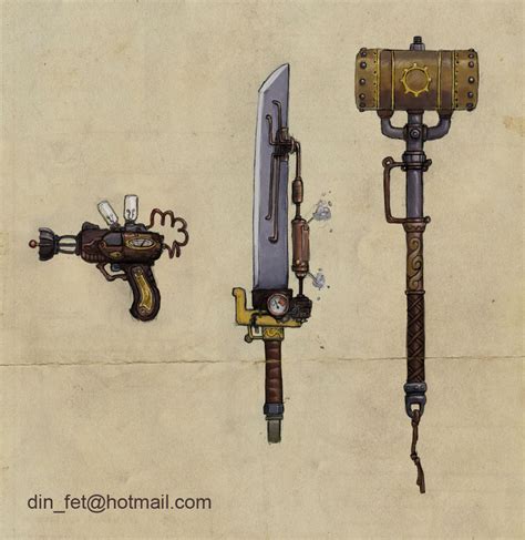 Steampunk Weapon Designs By Dinfet On Deviantart