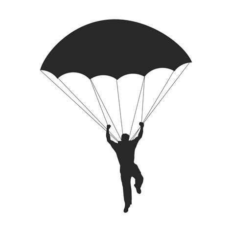 Parachuting Silhouette Vector Design 15122121 Vector Art At Vecteezy