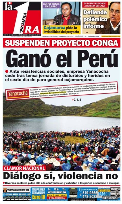 Vea Las Portadas De Los Principales Diarios Peruanos Para Hoy Miércoles