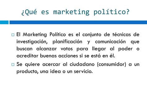PPT El marketing político y campañas electorales PowerPoint