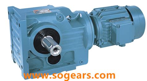 Helical Bevel Gear Box Motor Solid Output Shaft Gear Reducer