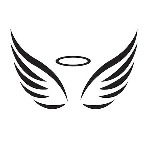 Angel feather wing, bird tattoo silhouette. Angel wings clipart 5 » Clipart Station