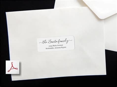 Address Label Template Printable Envelope Label Avery X Etsy Ireland