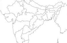 Royalty Free Printable Blank India Map With Administrative Districts