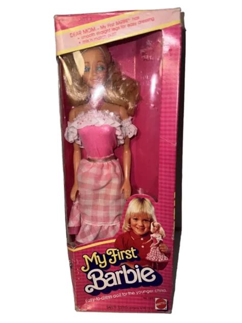 Vintage 1980s My First Barbie Doll 1982 Mattel In Original Box Sealed Classic 8997 Picclick