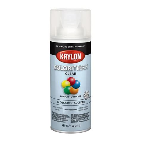 12 Oz Krylon K05515007 Crystal Clear Colormaxx Paint And Primer Spray
