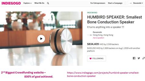 humbird bone conduction speaker launched on kickstarter indiegogo bocoice