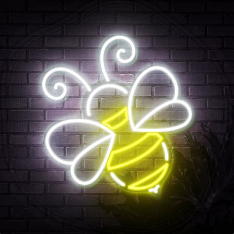 Bee Neon Sign Sketch And Etch Us