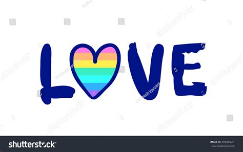 Equal Love Inspirational Gay Pride Poster Stock Vector Royalty Free