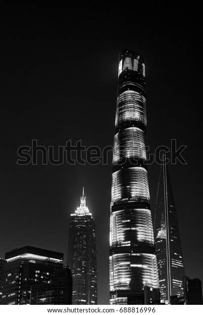 3 Tallest Buildings Shanghai By Night Stock Photo 688816996 Shutterstock
