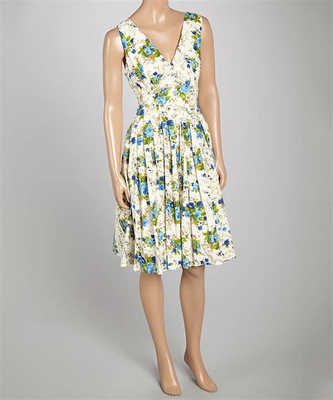 Another Great Find On Zulily Aryeh Blue Floral V Neck Dress By Aryeh