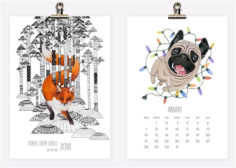 10 Creative 2018 Calendar Designs For Your Inspiration