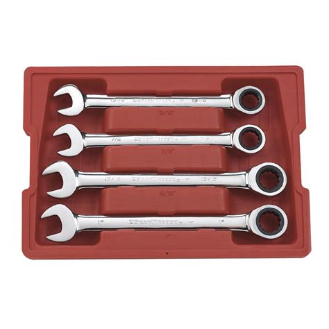 Gearwrench 9309 4 Piece Sae Jumbo Combination Ratcheting Wrench Set