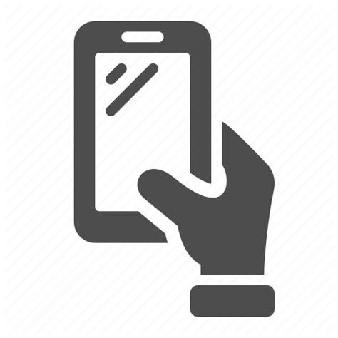 Hand Holding Mobile Phone Smartphone Icon Download On