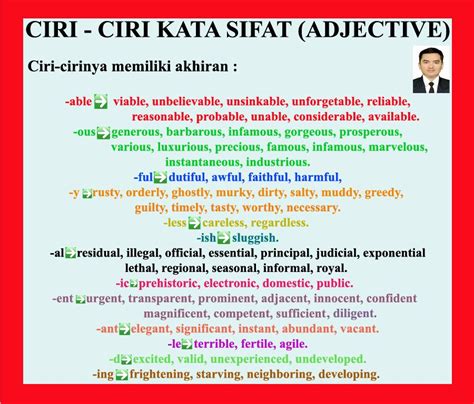 Ciri Ciri Kata Sifat Adjective Belajar Bahasa Inggris Belajar