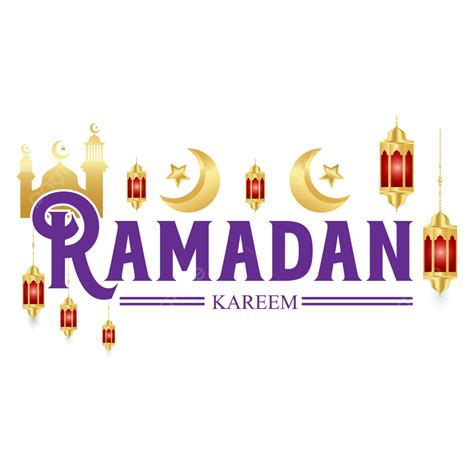 Gambar Perayaan Islam Ramadan Kareem Dengan Tipografi Kaligrafi Arab