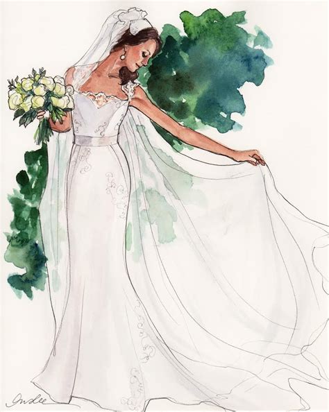 Wedding Dress Wedding Dress Illustrations Fashion Art Illustration