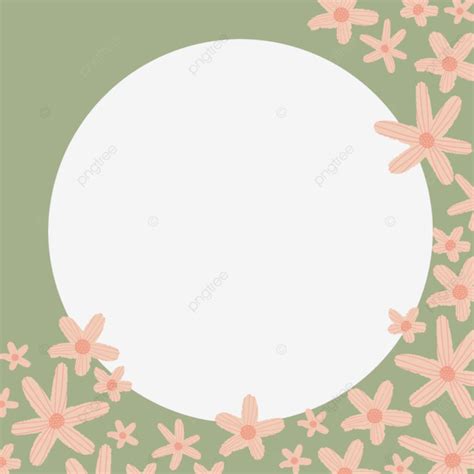 Twibbon Spring Floral Pink Flowers Blooming Twibbon Floral Round