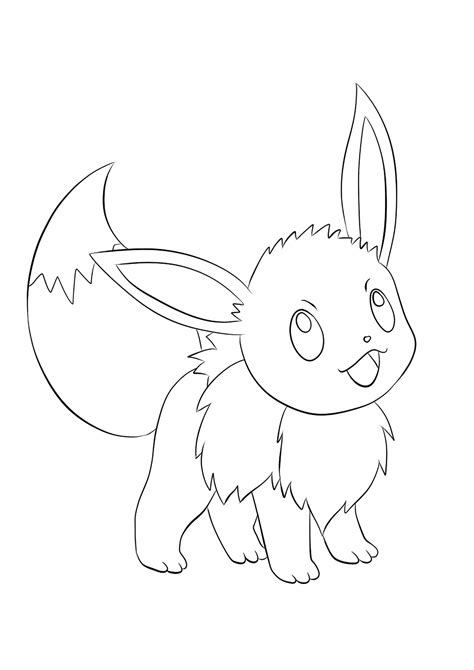 Eevee Coloring Pages From Pokemon Free Printable Colo