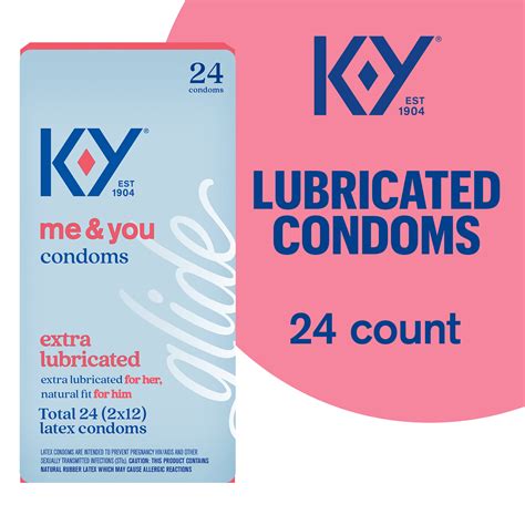 K Y Extra Lubricated Latex Condoms 24cnt Discreetly Packaged With Extra Lubrication For