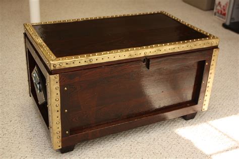Waxed pine trunk chest blanket box coffee table antique style. Treasure Chest Coffee Table : 10 Steps (with Pictures ...