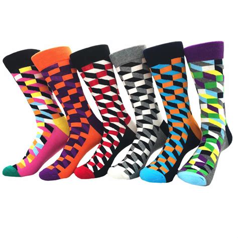 Assorted Socks Bundle 6 Pack Multi Color Amedeo Exclusive Touch Of Modern