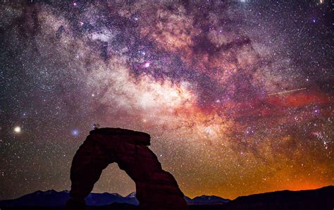 Milky Way Over Delicate Arch Arches National Park Utah Arches