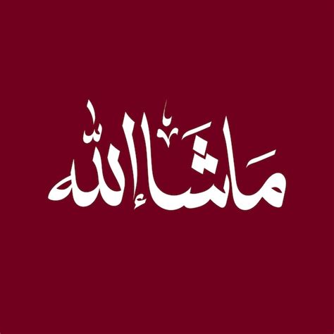 premium vector masha allah calligraphy