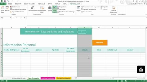 Plantilla De Ficha Del Empleado En Excel Plantilla Para Descargar