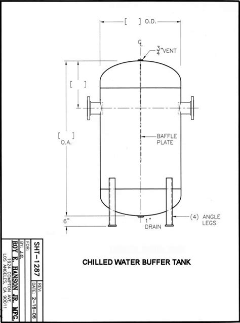 Buffer Water Tanks Asme Water Tanks 125 Psig Hot Water Buffer Tanks