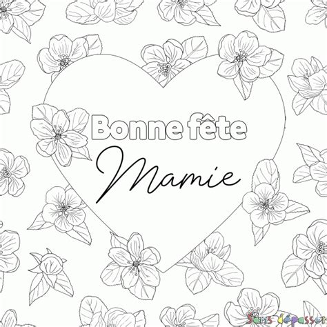 Bonne Fete Mamie Coloriage Beau Image Coloriage Fete Des Mamies Page My XXX Hot Girl