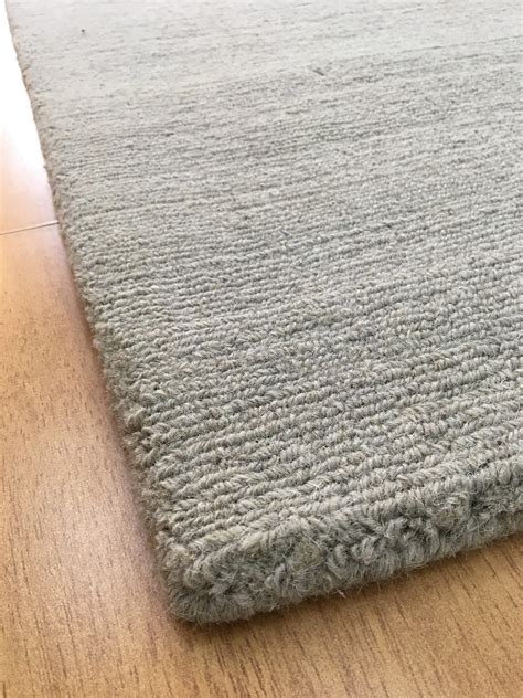 Handmade Wool Solid Gray 5 X 8 Lt1076 Area Rug