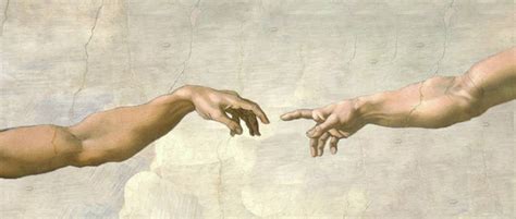 Touching The Hand Of God By Michelangelo Oil Painting Reproduction
