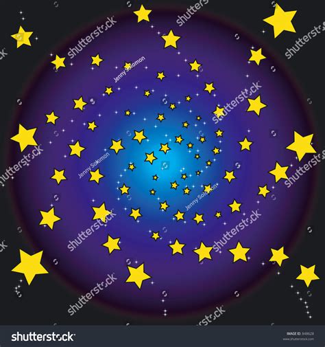 Stars Shining Sky Night Ilustración De Stock 848628