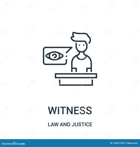 Witness Icon Vector From Law And Justice Collection Thin Line Witness