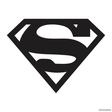 Superman Logo Stencil Template