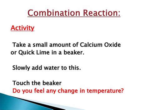 Types Of Chemical Reaction Ppt Download