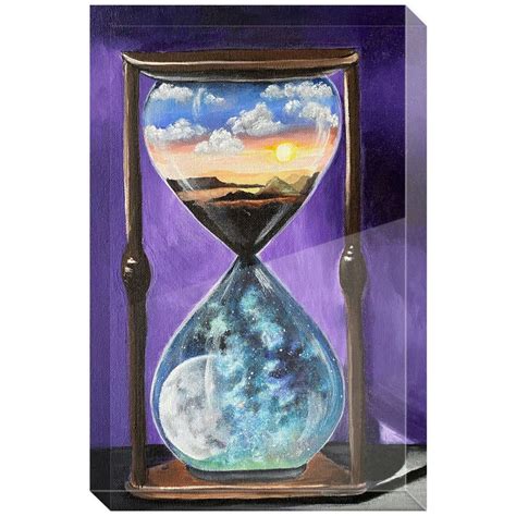 Hourglass Surreal Art 3d Day And Night Acrylic Block Etsy
