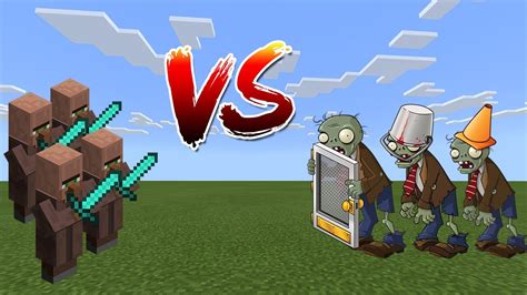 Villagers Vs Zombies Minecraft Youtube