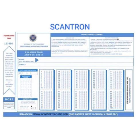 Shop Scantron Sheet For Sale On Shopee Philippines