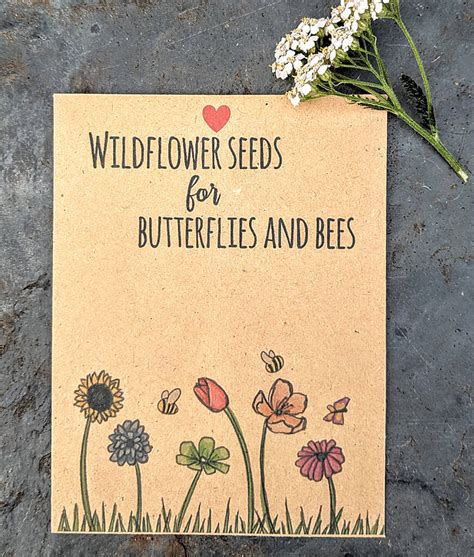 Recycled Wildflower Seed Packet T And Favour By Wildflower Favours