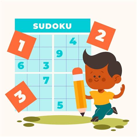 Juego De Sudoku De Diseño Plano Dibujado A Mano Vector Gratis