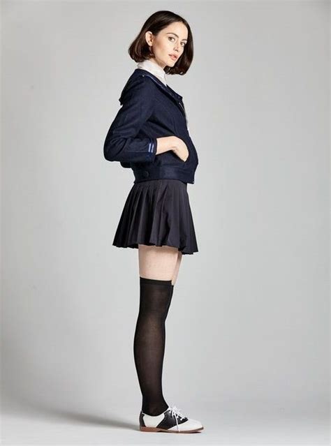 Mini Skirt And Knee Socks Girls Short Dresses Girl Trends Fashion