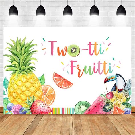 Twotti Frutti Birthday Backdrop Summer Fruit Birthday Party Photo