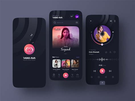 Radio Ava Music Player App Ui Design By Mohammad Reza Farahzad For