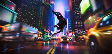 Spider Man In Spider Verse HD Superheroes K Wallpapers Images Backgrounds Photos And Pictures